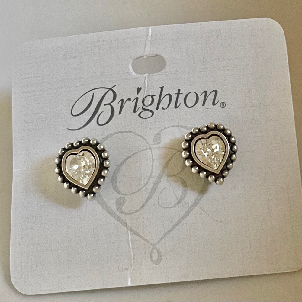 Brighton shimmer heart mini Studs